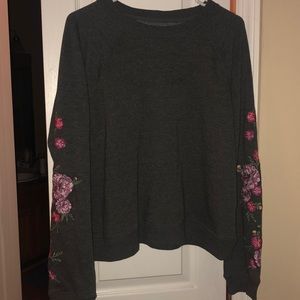 Aeropostale pullover with flower sleeves